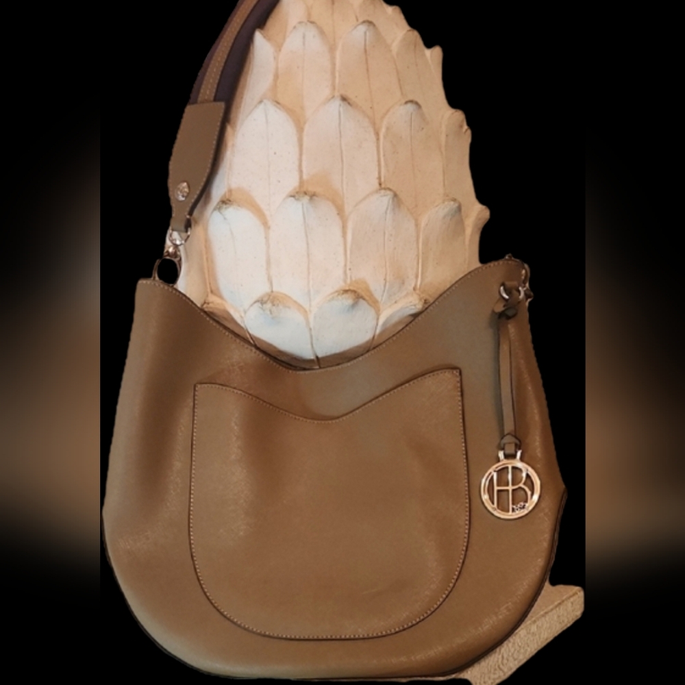 Henri Bendel Tan Leather Hobo Bag
